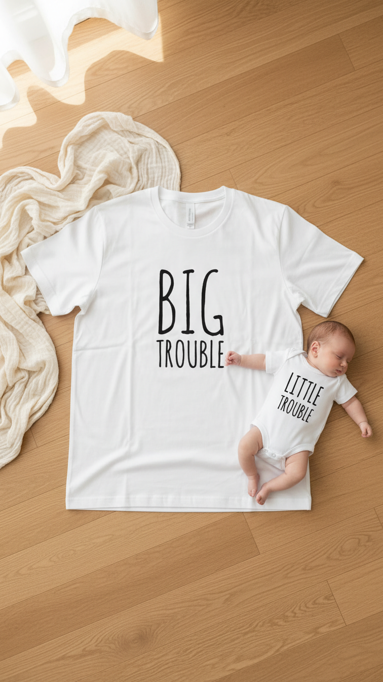 Camiseta original y remezclada de papá y yo