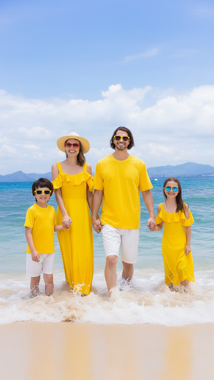 Additional image of family matching t-shirts with matching style