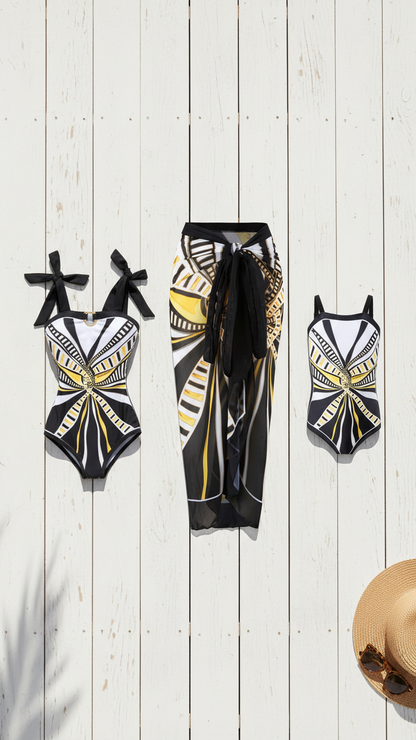 Elegante traje de baño de una pieza a juego para madre e hija... | DLM