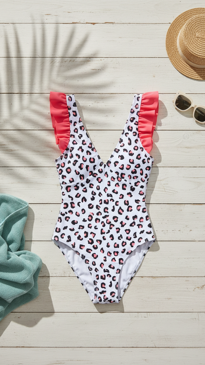Maillot de bain une pièce assorti maman et fille à imprimé tribal