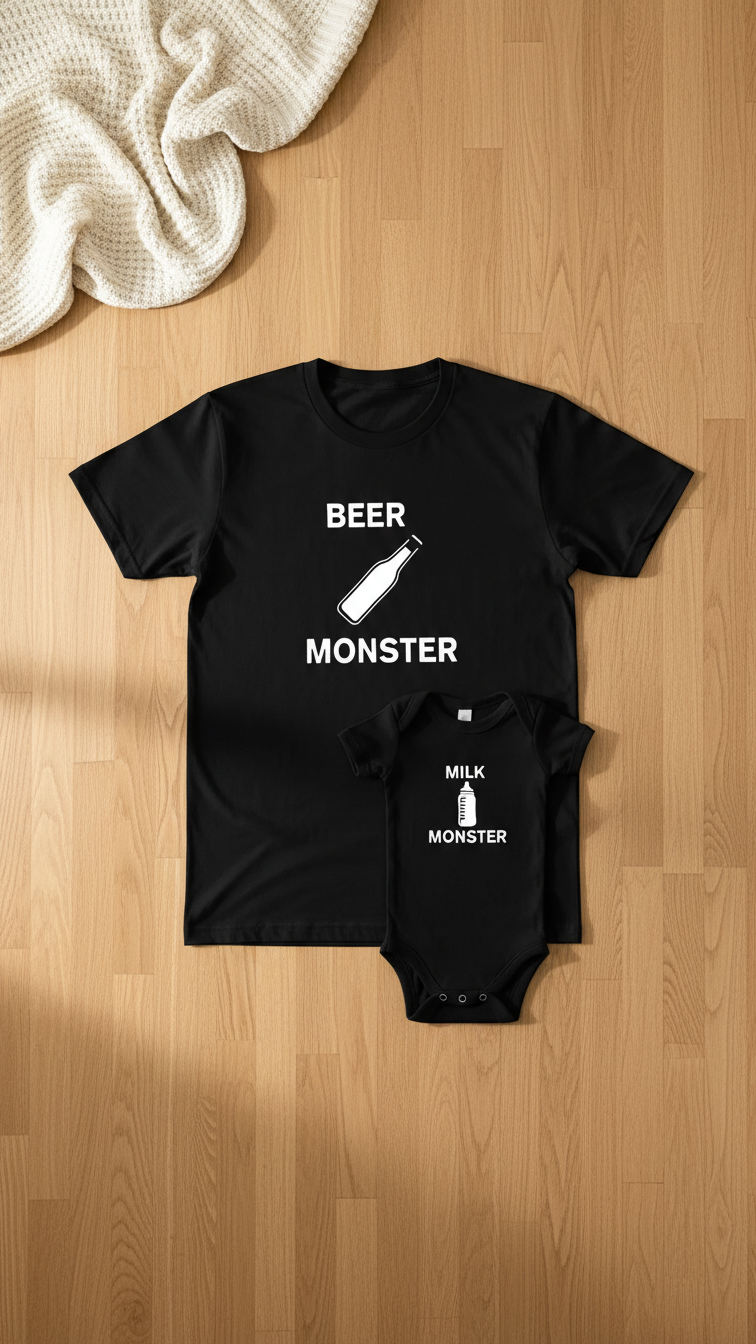 Camiseta original y remezclada de papá y yo