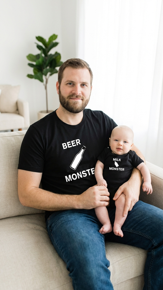 Camiseta original y remezclada de papá y yo