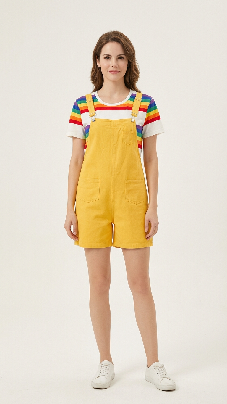 Detail image of family matching matching sets with rainbow stripe - matching top for family