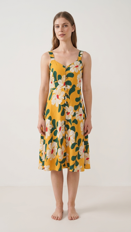 Additional image of family matching shirts with yellow floral print - matching dress for family