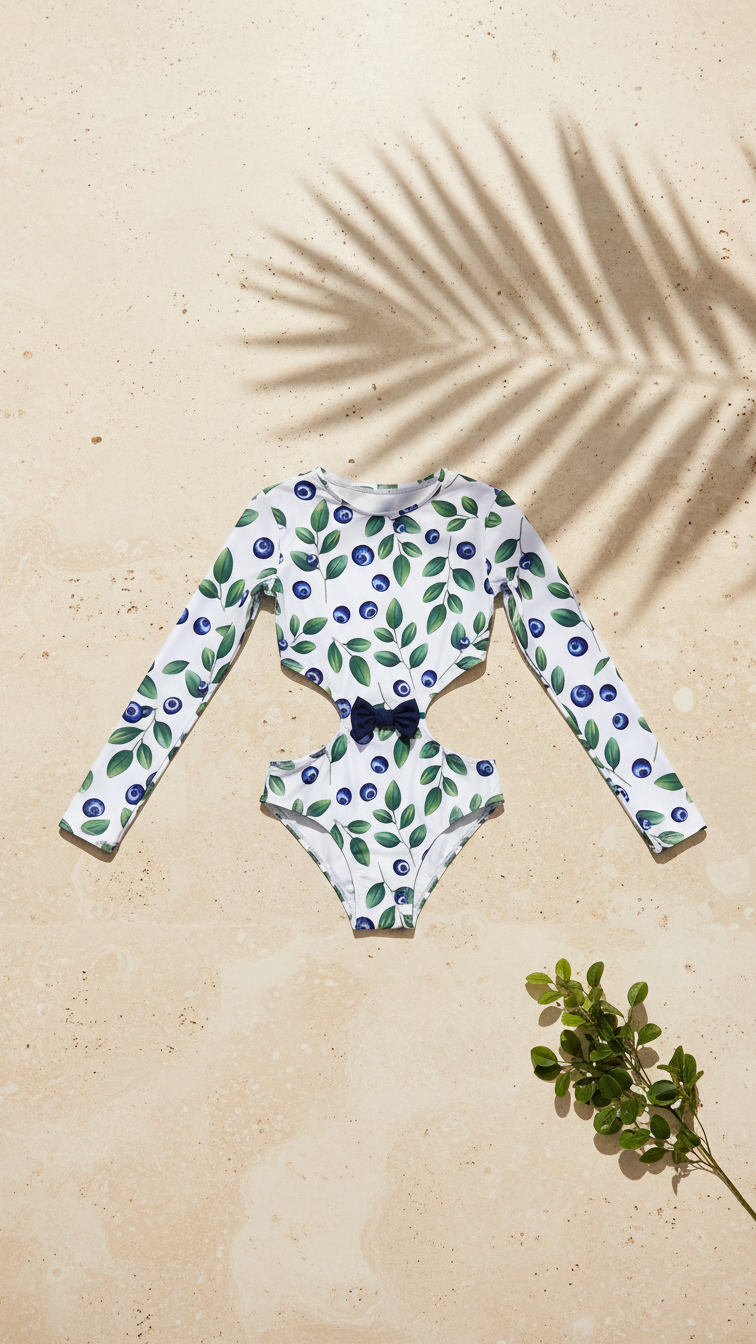 Alternate image of mommy and me swimsuits with tropical print