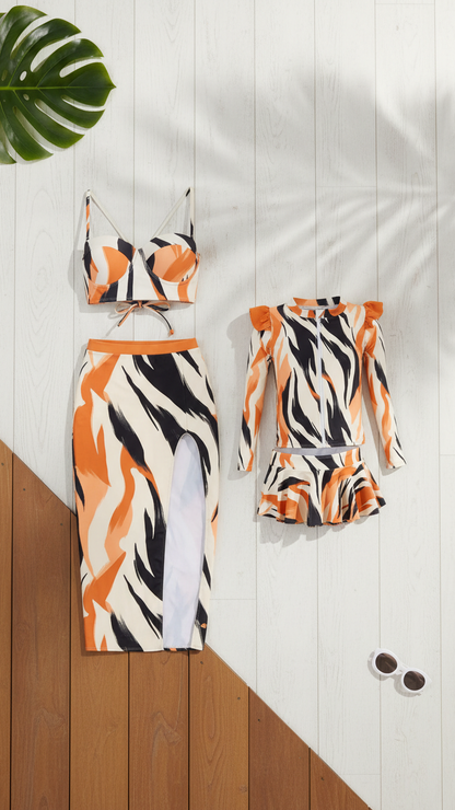 Conjunto de baño a juego para madre e hija - Estampado abstracto... | DLM