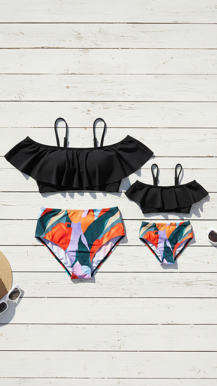 Alternate image of mommy and me bikini sets with matching style