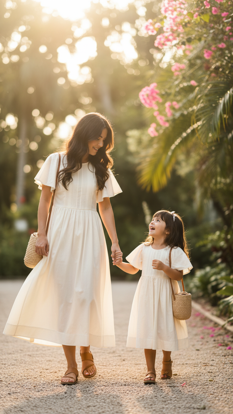 Product image of family matching matching sets with beige - matching dress for family