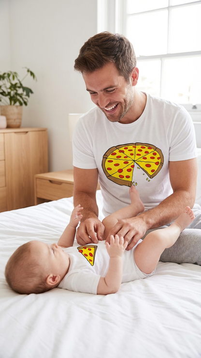 Camiseta original y remezclada de papá y yo