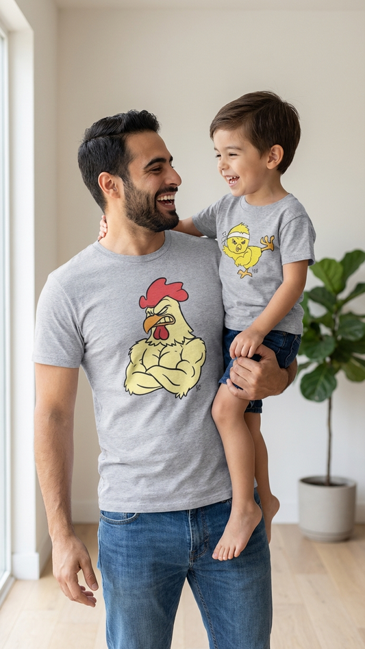 Camiseta de dibujos animados de papá y yo