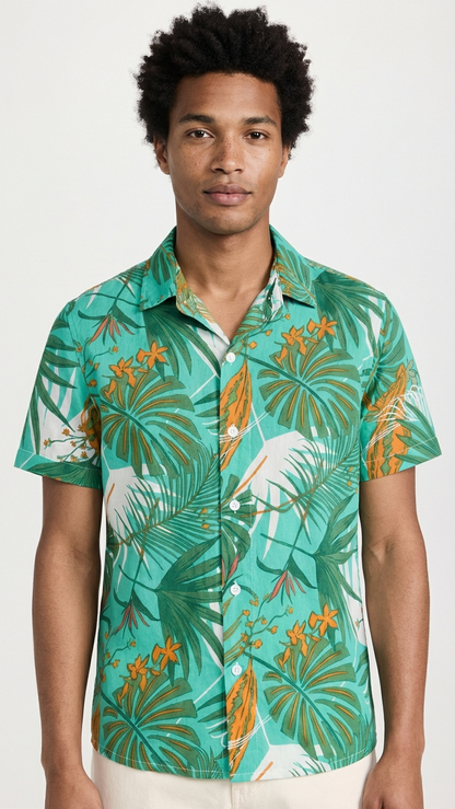 Additional image of family matching t-shirts with tropical print