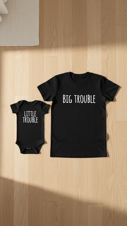 Camiseta original y remezclada de papá y yo