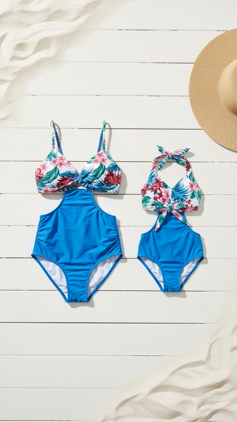 Alternate image of mommy and me one-piece swimsuits with one-piece