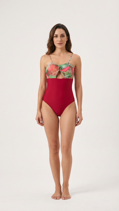 Bañador de una pieza con volantes tropicales chic - Lush Bota... | DLM