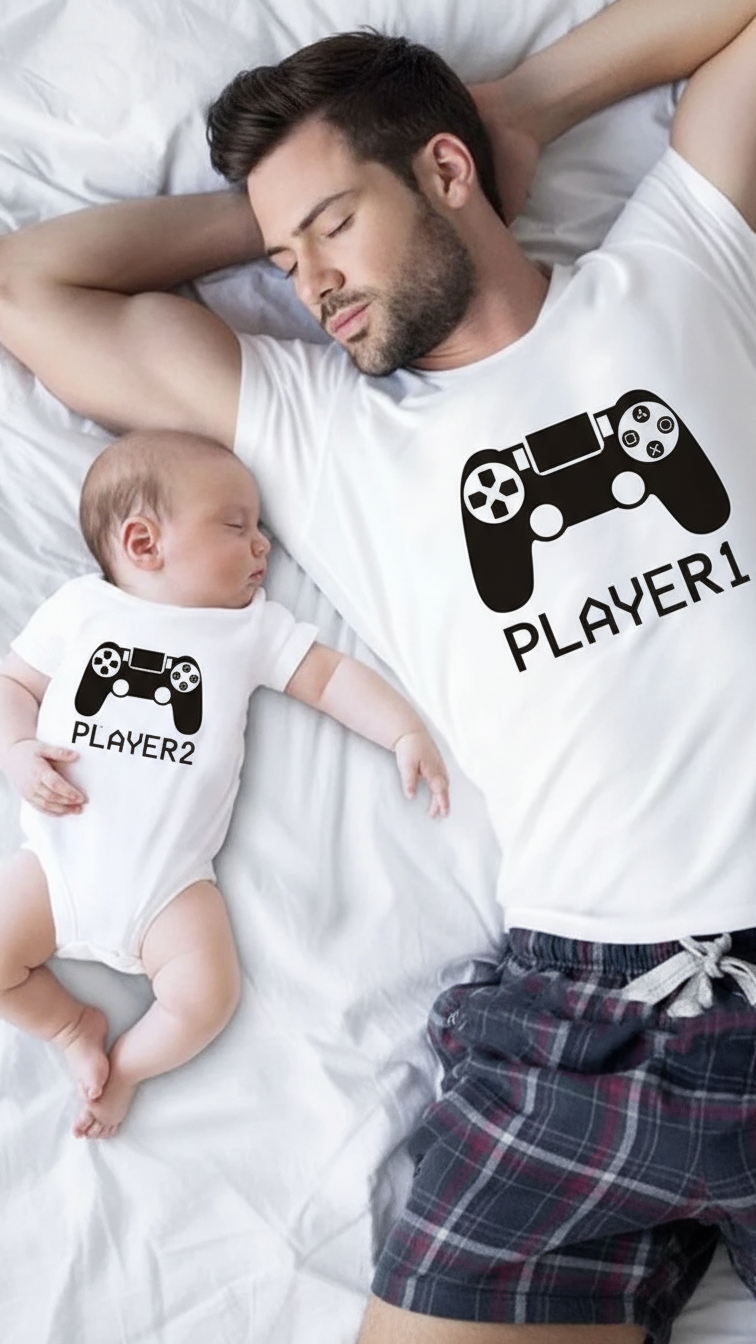 Product image of family matching t-shirts with graphic print