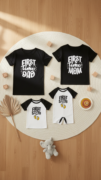 Alternate image of family matching t-shirts with matching style