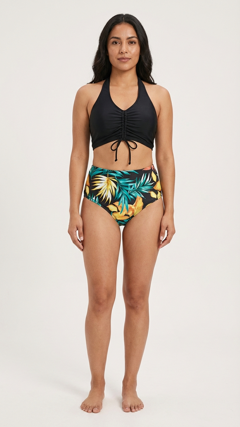 Maillot de bain deux pièces assorti mère et enfant