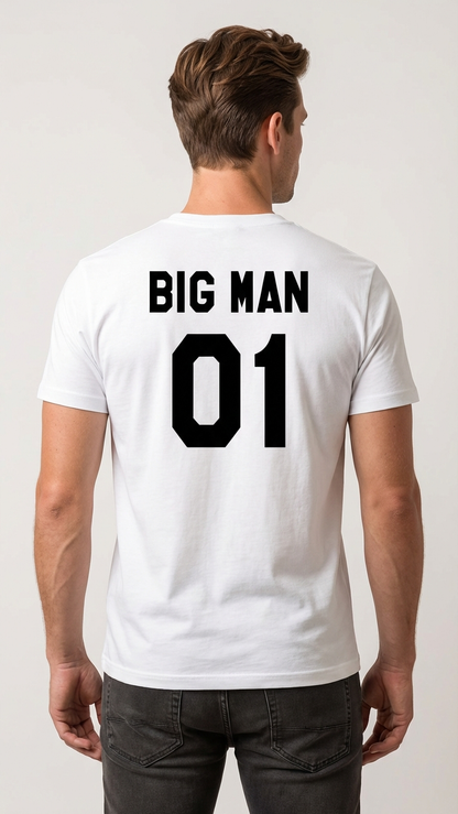 Camisetas a juego de hombre grande y hombre pequeño