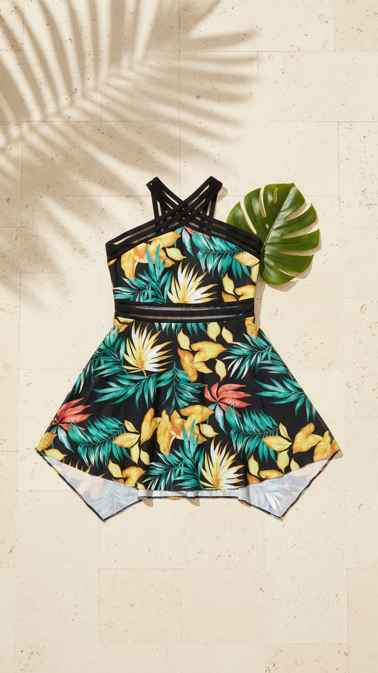 Ensemble de maillots de bain tankini deux pièces assortis pour maman et fille