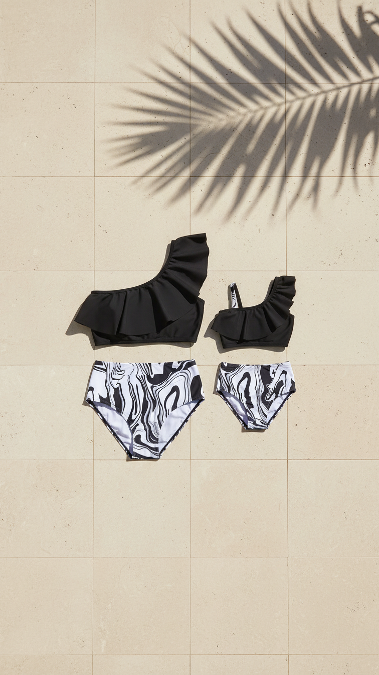 Tankini assorti mère-fille