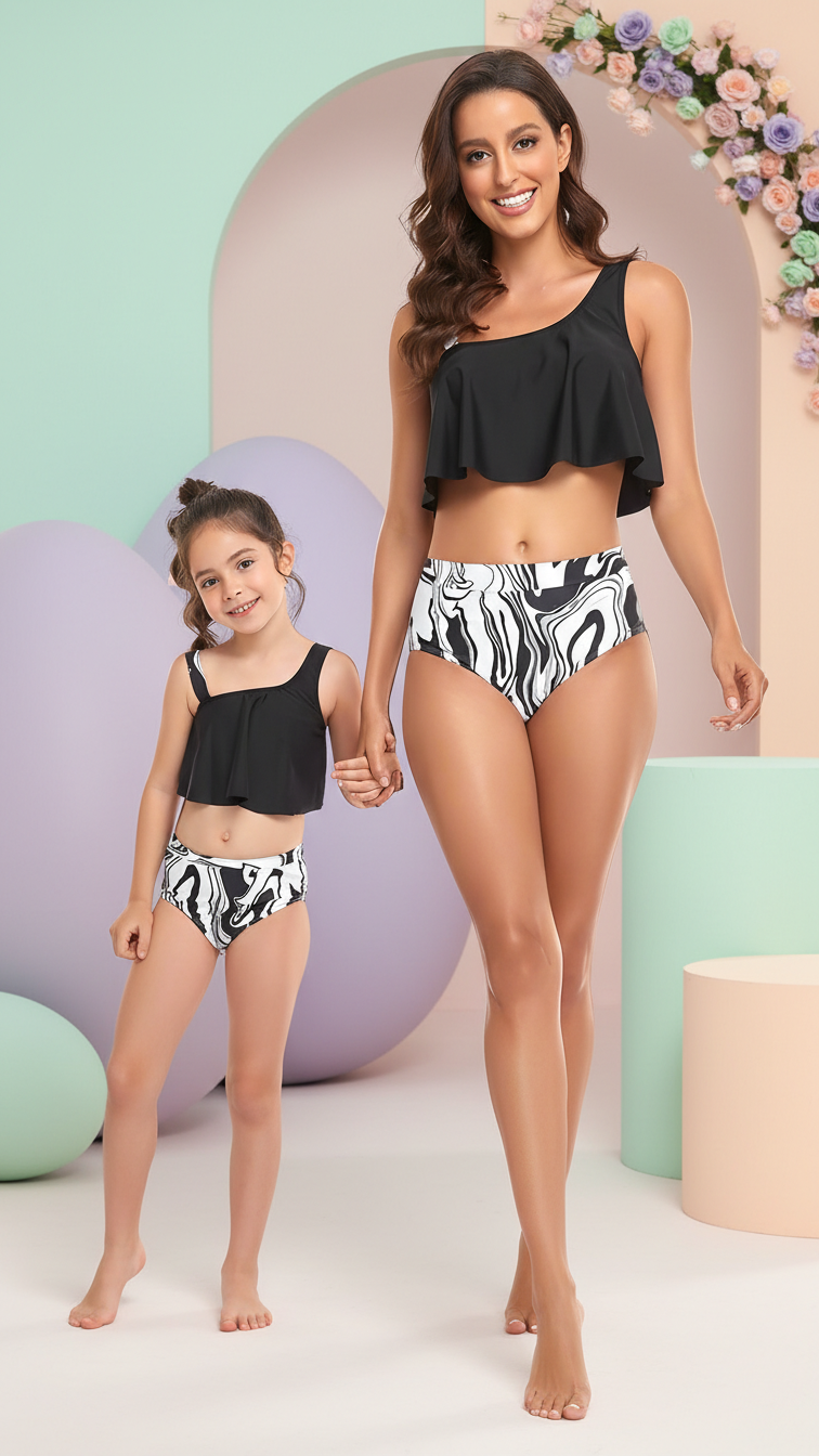 Additional image of mommy and me tankinis with matching style