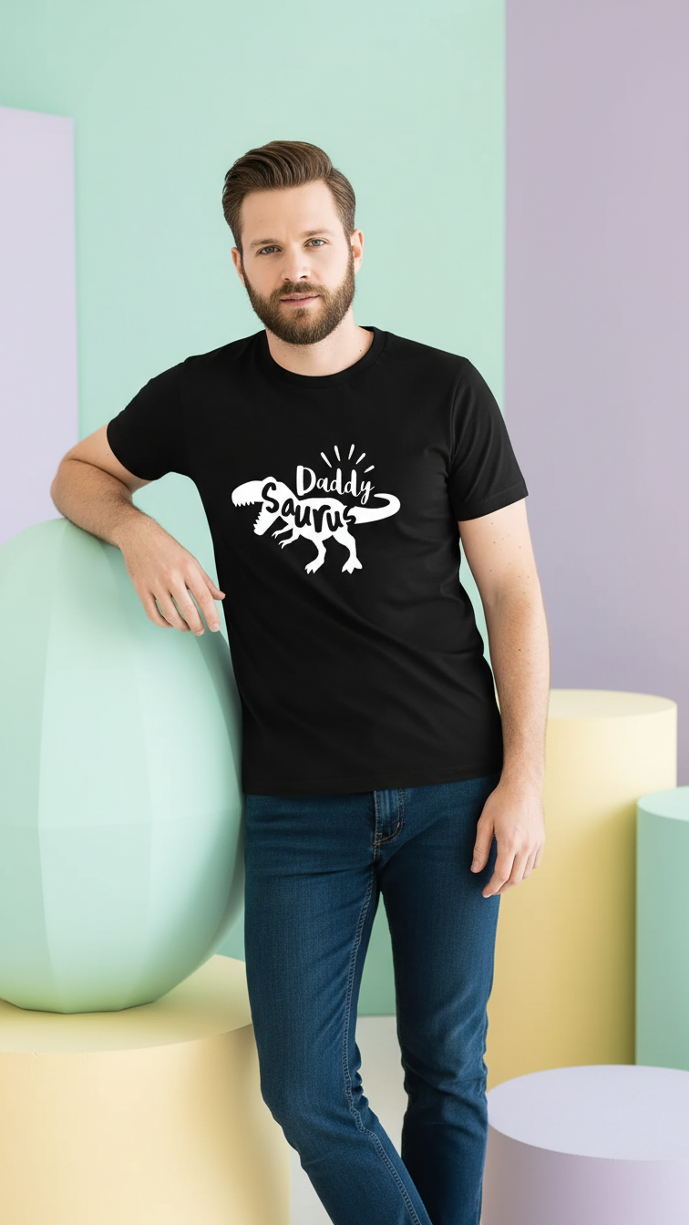 Camiseta original y remezclada de papá y yo