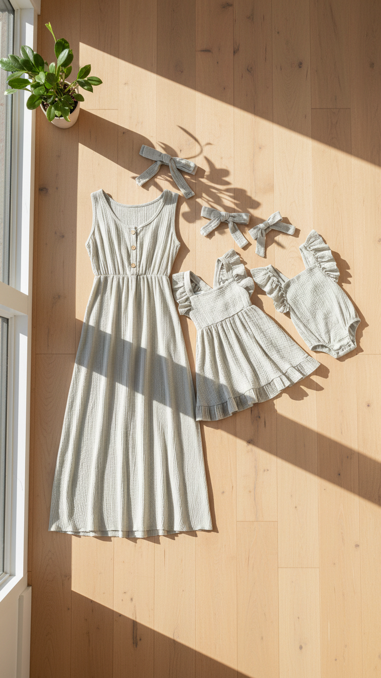 Mommy and Me Maxi Dresses - Ruffle Sleeve