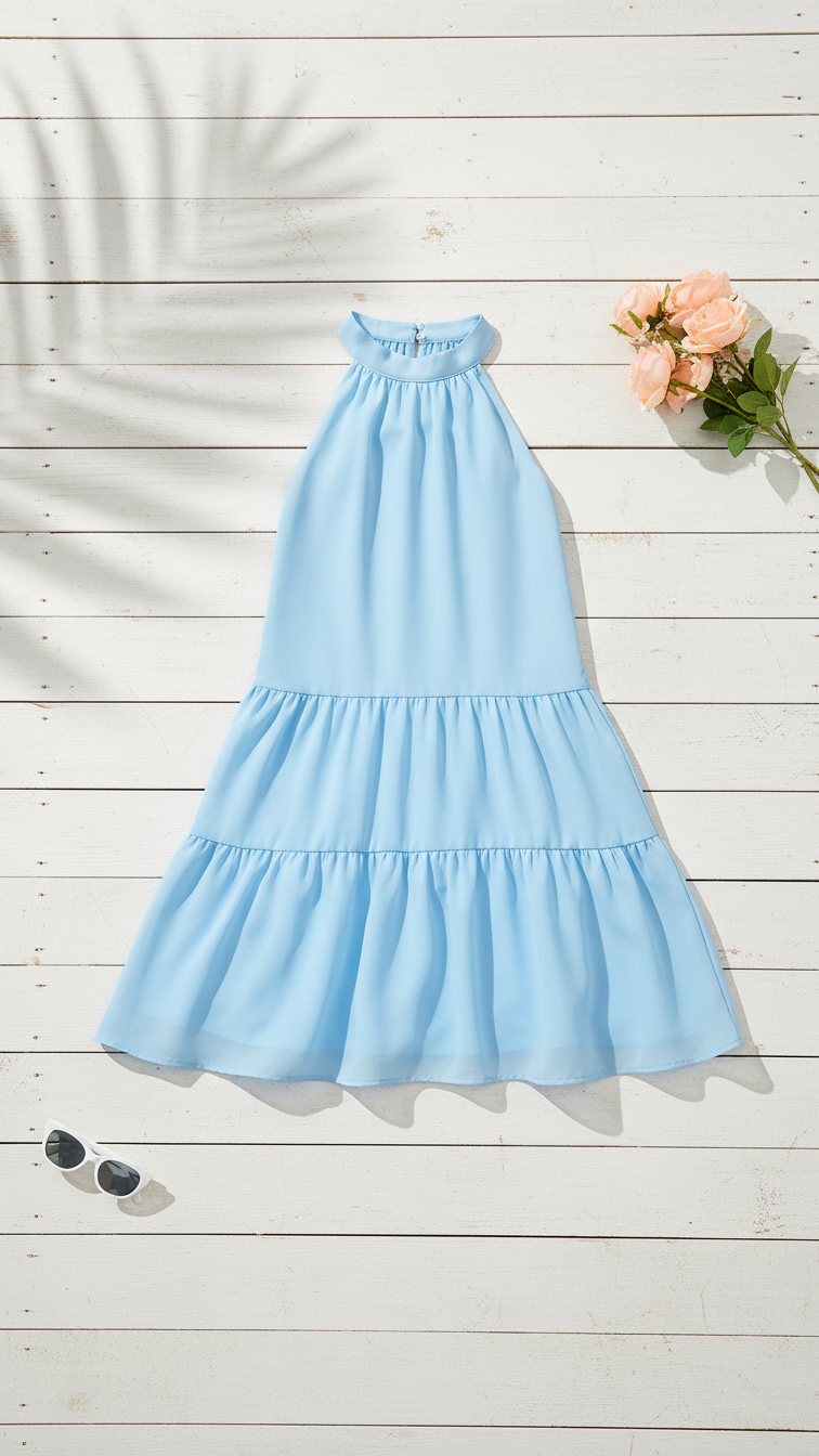 Alternate image of mommy and me maxi dresses with blue