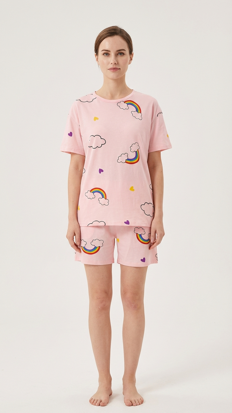 Cute Matching Cartoon Pajama Set - Fun and Cozy Sle... | DLM