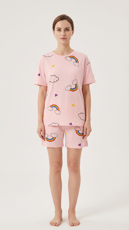 Cute Matching Cartoon Pajama Set - Fun and Cozy Sle... | DLM