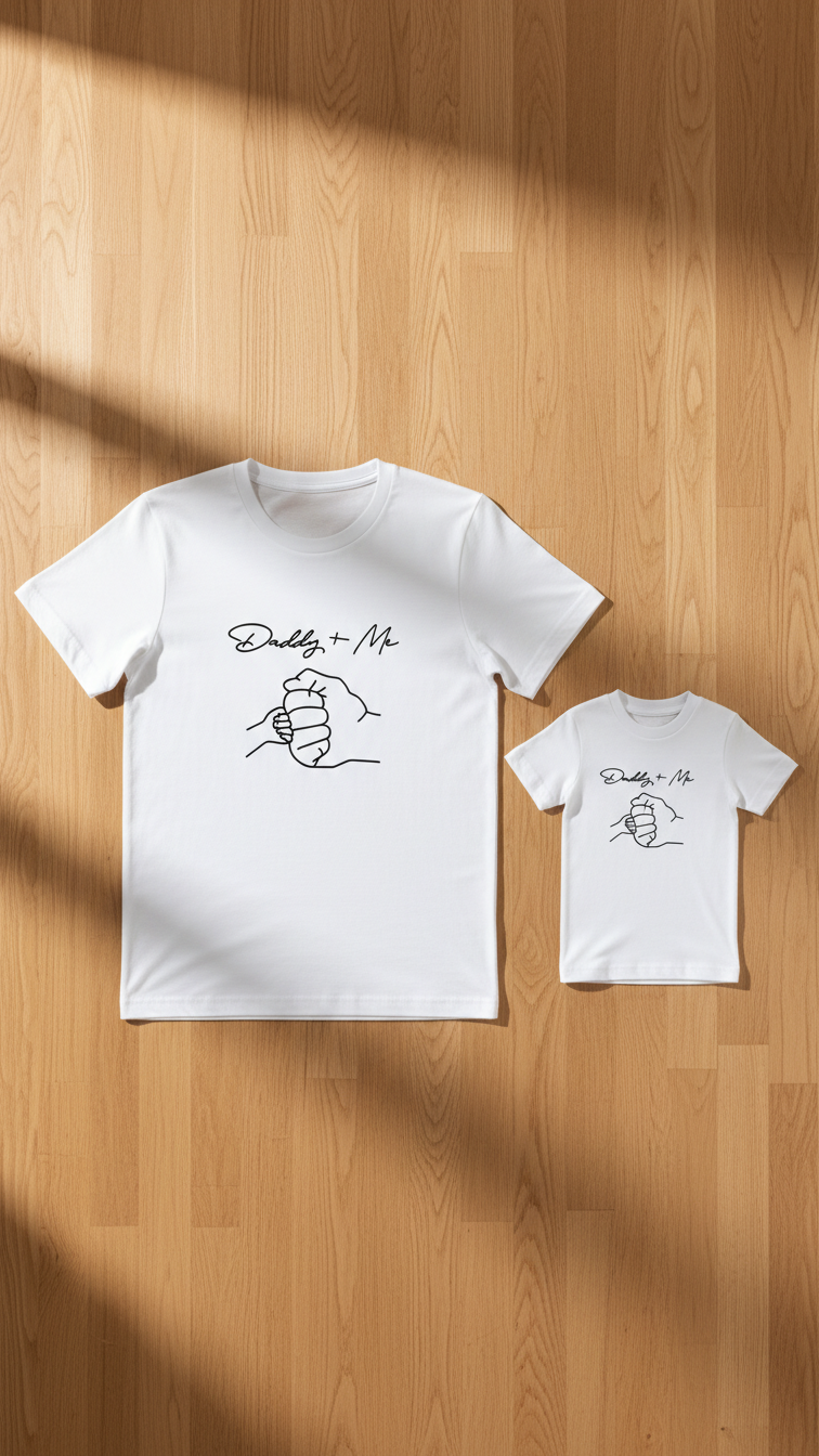 Camiseta original y remezclada de papá y yo