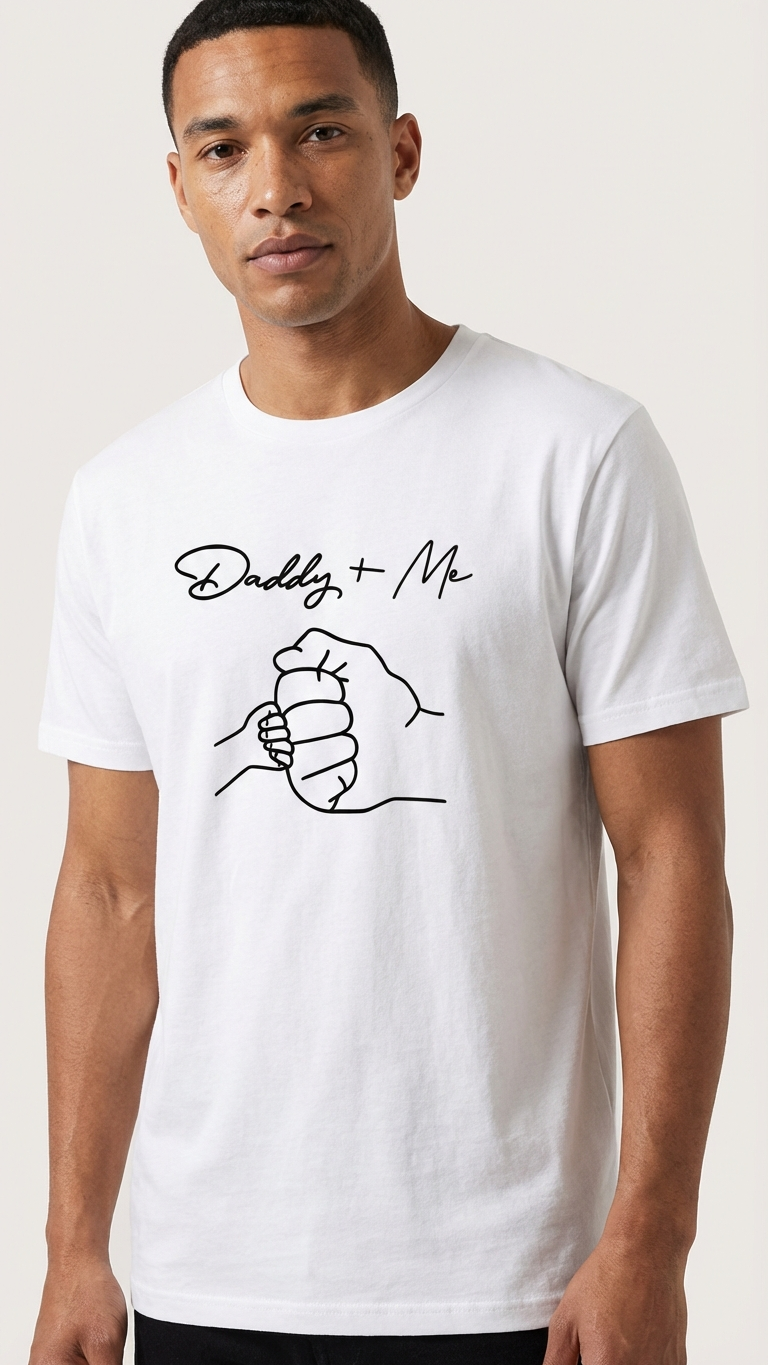 Camiseta original y remezclada de papá y yo