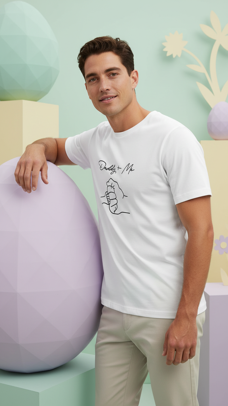 Camiseta original y remezclada de papá y yo