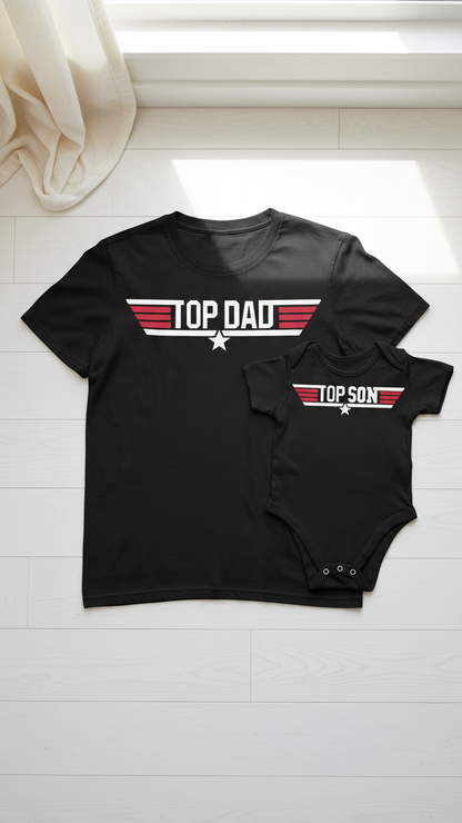 Camiseta original y remezclada de papá y yo