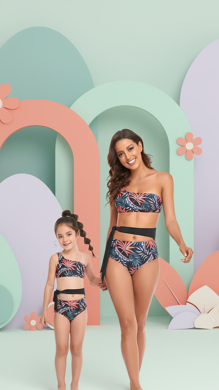 Traje de baño a juego para madre e hija