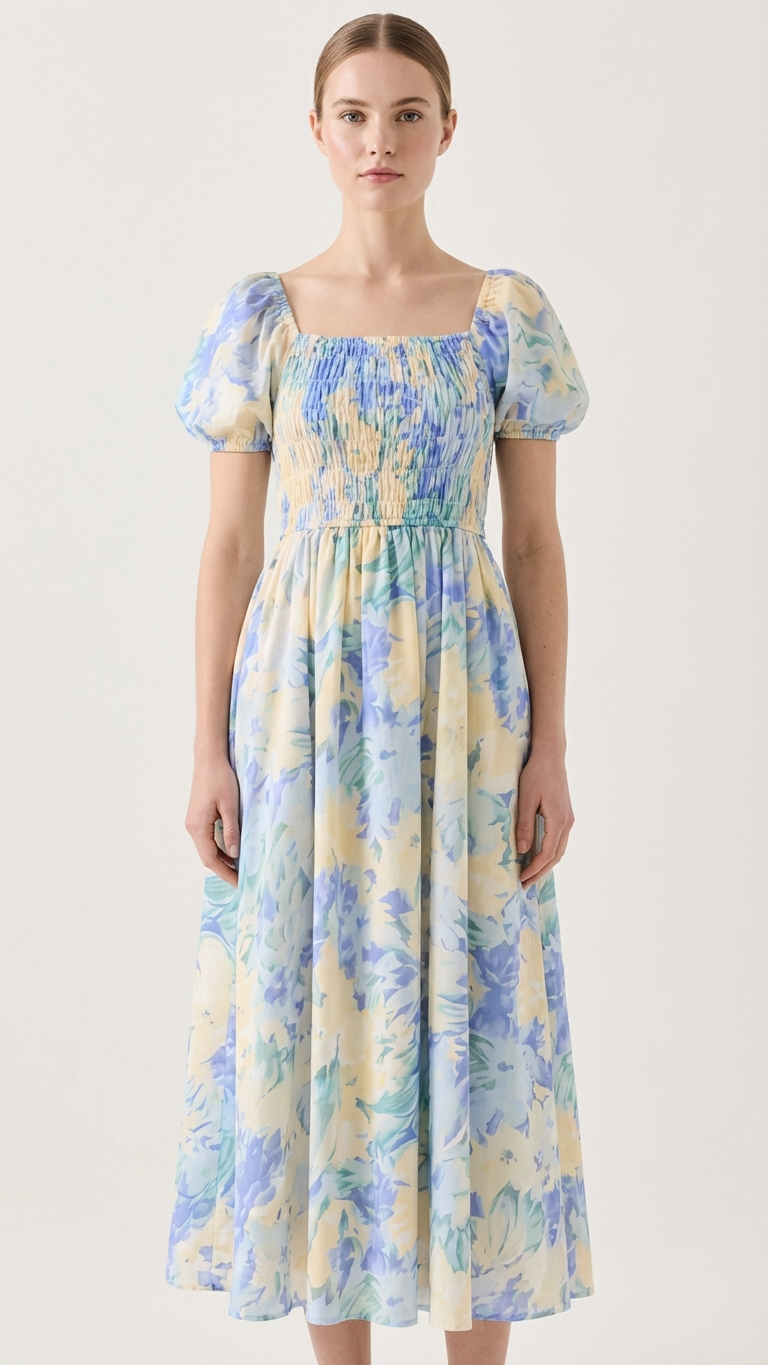 Additional image of mommy and me maxi dresses with floral print