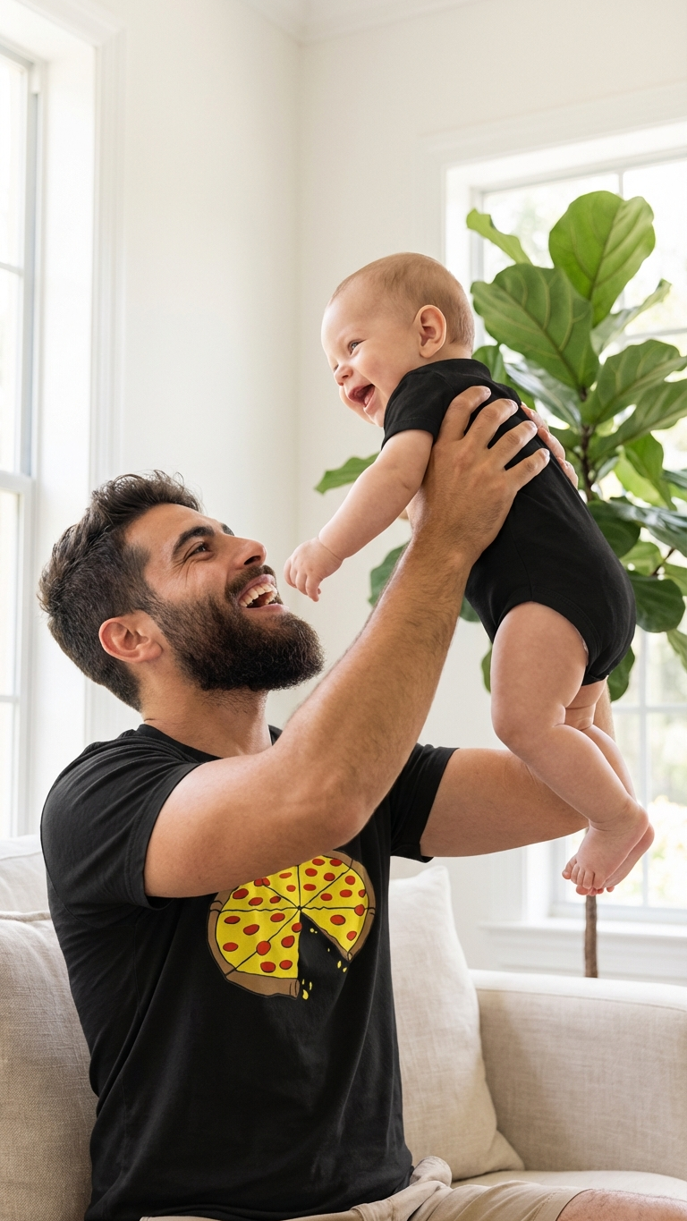 Alternate image of family matching t-shirts with matching style