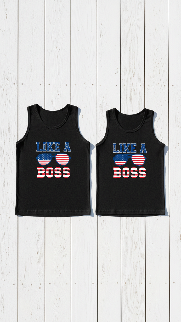 Camiseta "Papá y yo somos como un jefe"