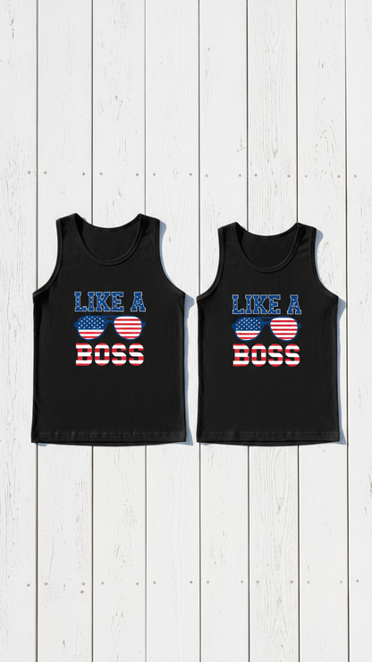 Camiseta "Papá y yo somos como un jefe"