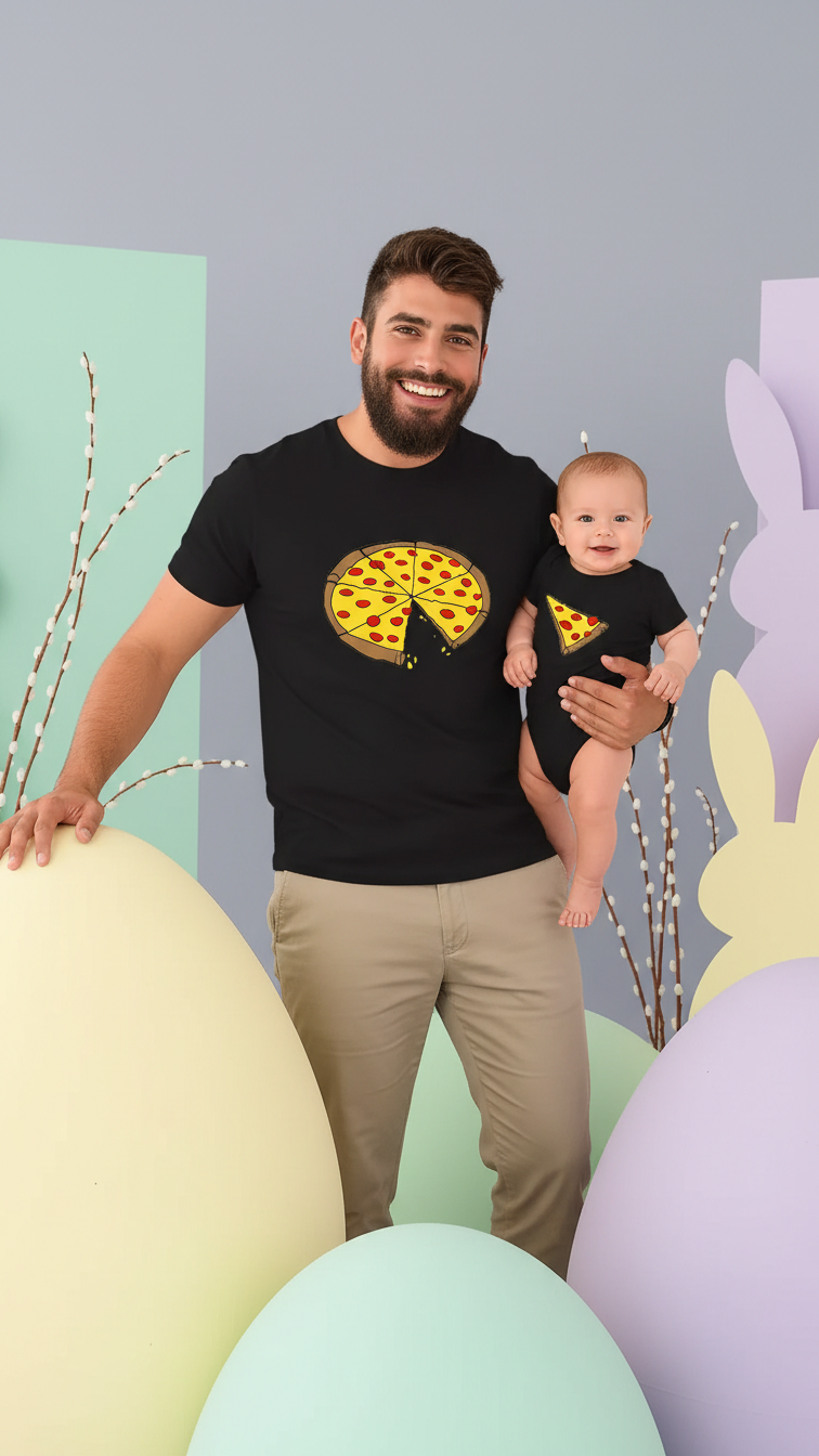 Camiseta original y remezclada de papá y yo