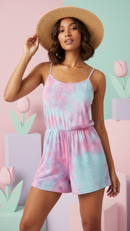 Combinaison-pantalon tie-dye assortie maman et enfant