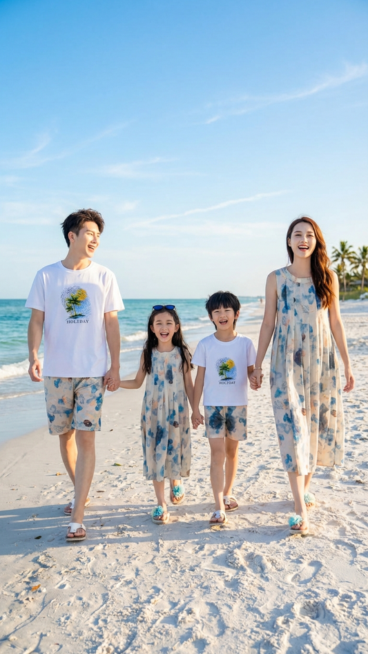 Product image of family matching matching sets with christmas print - matching dress for family
