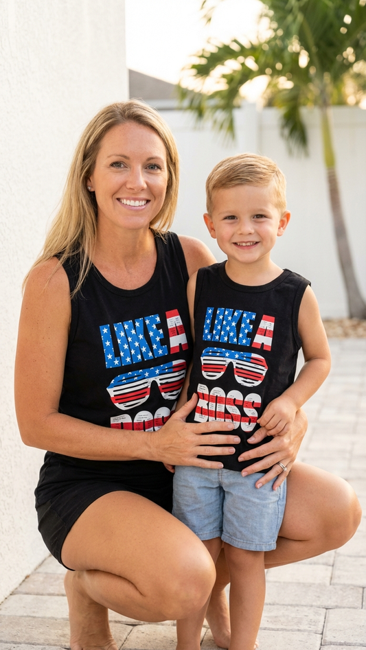 Camiseta "Papá y yo somos como un jefe"