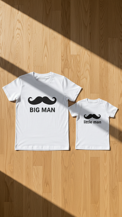 Camiseta Papá y yo, hombre grande, hombre pequeño