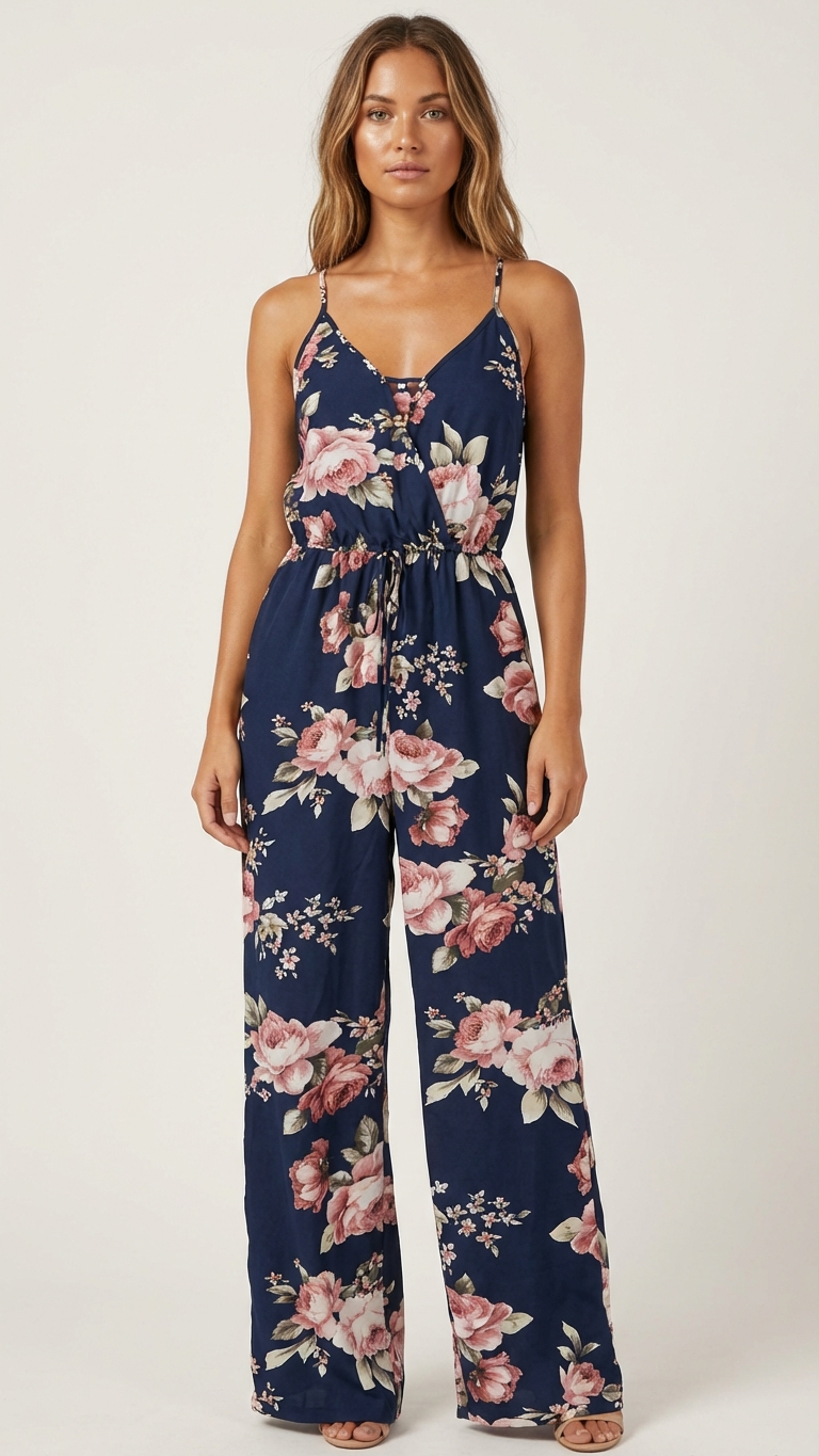 Monos con estampado floral a juego - Sin mangas y largos... | DLM