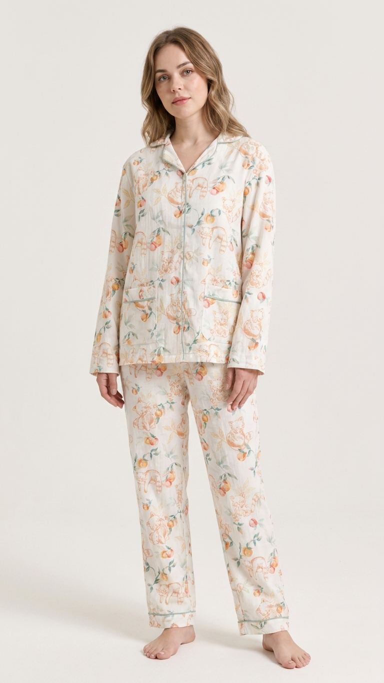 Red Panda Mommy and Me Pajamas — Long-Sleeve Set