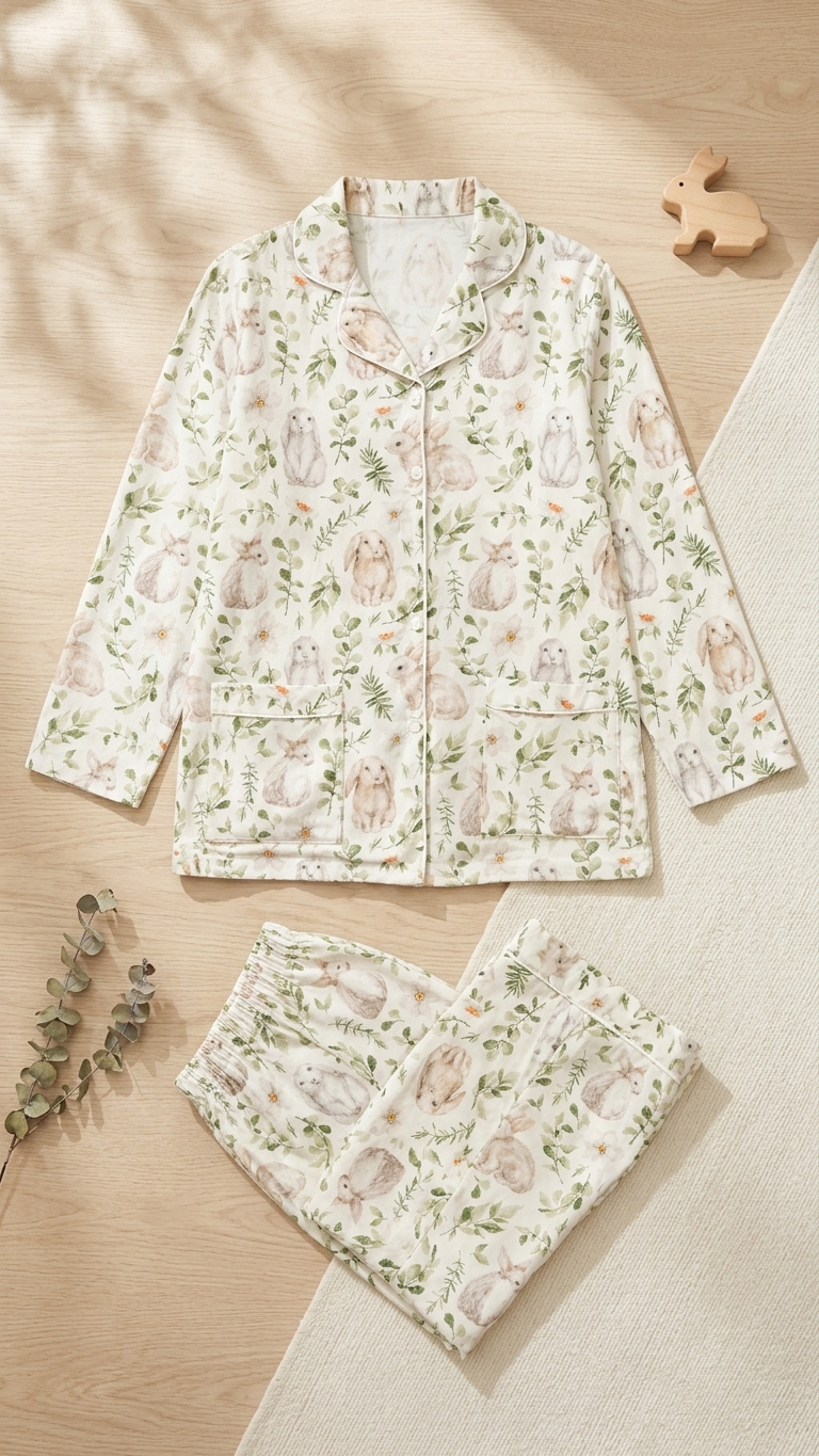 Peter Rabbit Gauze Mommy and Me Pajamas — Long-Sleeve Set