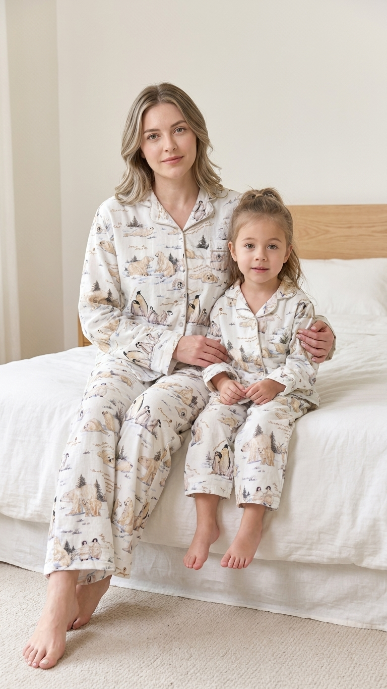 Polar Adventure Mommy and Me Pajamas — Long-Sleeve Set