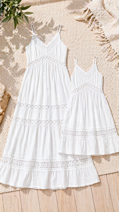 White Lace Mommy and Me Dresses — Cami Dress photo 2