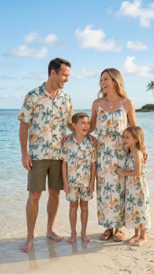 Product image of family matching matching sets with floral print - matching swimsuit for family